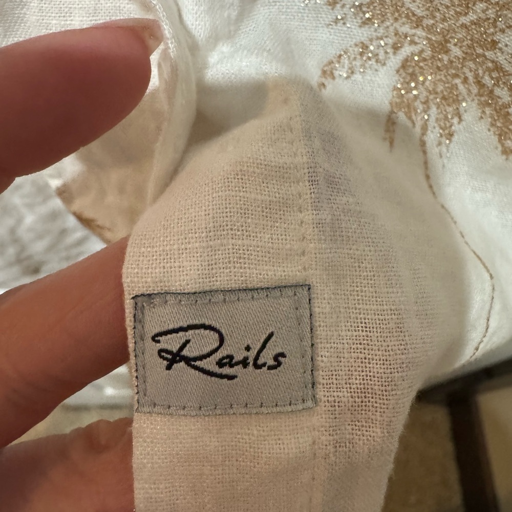 Charli Palm Trees Linen Blend Shirt by Rails | Nordstrom| Vacation| Resortwear - Picture 5 of 6